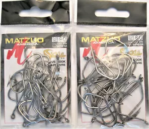 100 Matzuo Fishing 141012 Black Octopus Sickle Fish Hooks 6/0 (4 pks of 25) - Picture 1 of 1