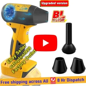 130000RPM Brushless 4 Speeds Mini Jet Fan Leaf Blower for Dewalt 18V 20V Battery - Picture 1 of 16