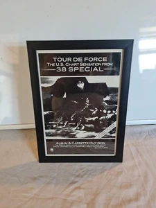 TOUR DE FORCE 38 SPECIAL 1980S FRAMED ALBUM ADVERT MUSIC POSTER A4 8X12" - Picture 1 of 2