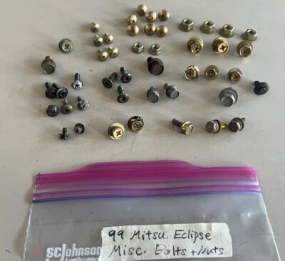 95-99 Mitsubishi Eclipse Varios Tuercas Pernos Puerta Revisión Puerta Actuador Borde Foto 1 de 4