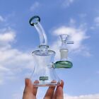 15cm Heavy Glass Hand Pipes Smoking Bong Water Pipe Hookah W/ 14mm Bowl Green