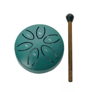 Steel Tongue Drum 3 Inch 6 Notes Percussion Instrument Balmy Drum with Drum B8Z7 - Picture 1 of 9