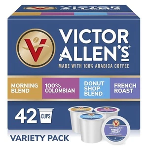 Victor Allen's Coffee Variety Pack (Morning Blend, 100% Colombian, Donut Shop - Picture 1 of 11