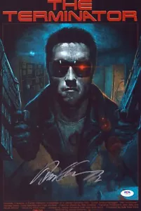 Arnold Schwarzenegger foto firmata 11x17 The Terminator PSA - Foto 1 di 1