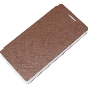 HUAWEI CUSTODIA ORIGINALE FLIP BOOK COVER CASE PER ASCEND P6 MARRONE BROWN - Imagen 1 de 5