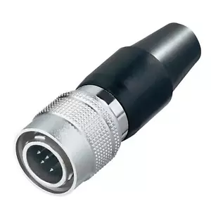 Hirose Stecker HR10A-7P-4P (73) 4-polig Audio Technica Wireless Pack Stecker. Schwarz - Bild 1 von 2