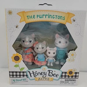 NEU Honigbiene Acres THE PURRINGTONS 4 KÄTZCHEN Katze Familie ~ Fritz ~ Ella ~ Zoe ~ Baby Rose - Bild 1 von 2