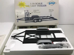 GMP 2601 DIE CAST CAR TRANSPORTER TRAILER - BLACK 1:18 - GOOD IN BOX - Picture 1 of 5