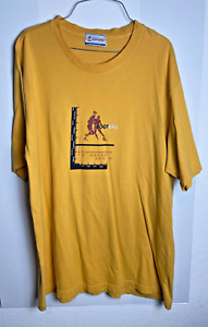 2002 Fifa World Cup Korea Japan Men's Yellow Short Sleeve Football T-Shirt