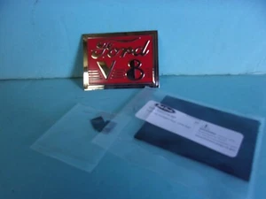 Ford Deluxe 1940 emblema tapa maletero rojo cupé sedán convertible almohadilla de montaje, clips - Imagen 1 de 1