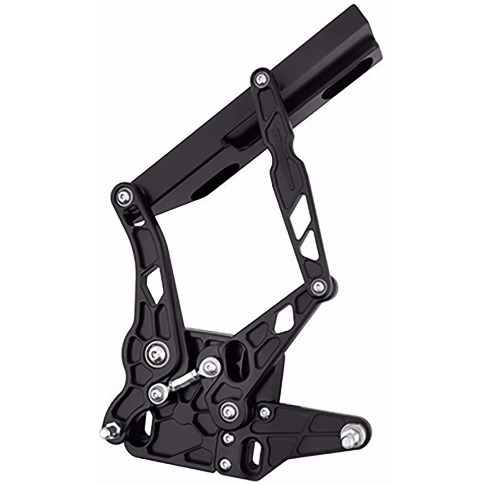 1967-70 Mustang; Air Frame Style Billet Hood Hinges; Steel Hood; Black Finish - Image 1 of 1