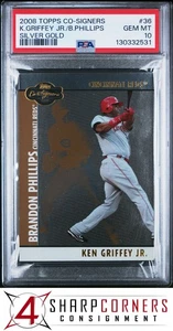 2008 TOPPS CO-SIGNERS SILVER GOLD #36 KEN GRIFFEY JR. HOF #/150 POP 1 PSA 10 - Picture 1 of 3