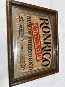 Ronrico Rum Bar Sign, Mirror. Authentic. Puerto Rico. Dry Silver, Smooth Gold - Picture 1 of 2
