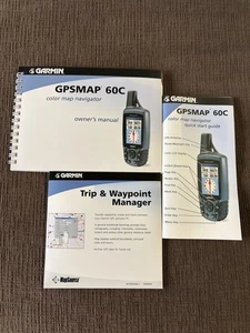 Garmin GPSmap 60C Handheld GPS Owners Manuel, Waypoint Manager & Quick Guide - Picture 1 of 2