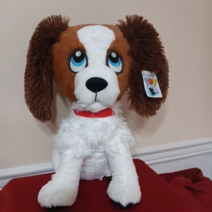 Neu mit Etikett 16 Zoll Plüsch Welpe Hund Puppe, hergestellt von Classic Toy Co. braun & weiß bezaubernd! - Bild 1 von 13