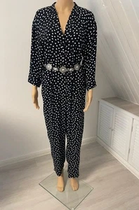 *NEU* Jumpsuit Overall Einteiler Von ZARA Gr. M 38 Schwarz Weiß Gepunktet - Bild 1 von 5