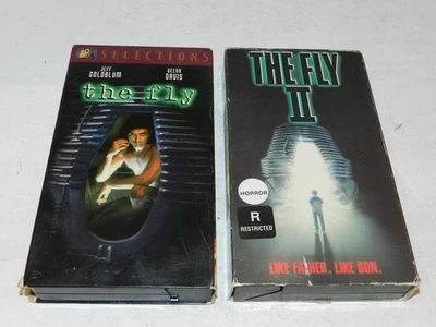 The Fly & The Fly II VHS Movie Film Set CBS Movies w/ Sleeves Tested - Image 1 of 2