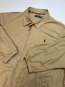 Polo Ralph Lauren Harrington Jacket Men's 4XLT Beige Full Zip - Picture 1 of 5