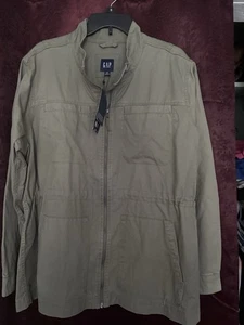 Neu mit Etikett GAP Feldjacke durchgehender Reißverschluss Armee-Stil olivgrün od Damengröße XXL $ 108 - Bild 1 von 4