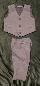 Pantaloni e gilet tuta Van Heusen grigio bambino 3-6 mesi - Foto 1 di 5