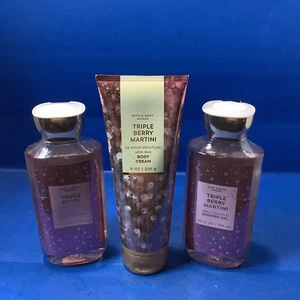 Bath & Body Works Lote 3 Triple Berry Martini Gel de Ducha 10oz (2) y Crema Corporal 8oz - Imagen 1 de 6