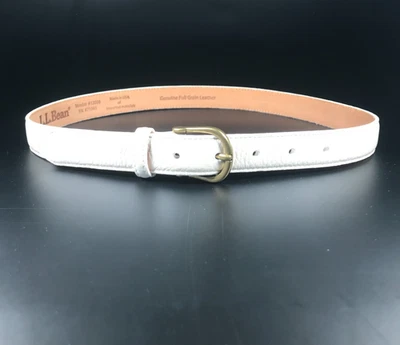 Pantalón de mezclilla LL Bean para mujer XS marfil de colección cuero estampado animal hecho en EE. UU. Foto 1 de 4