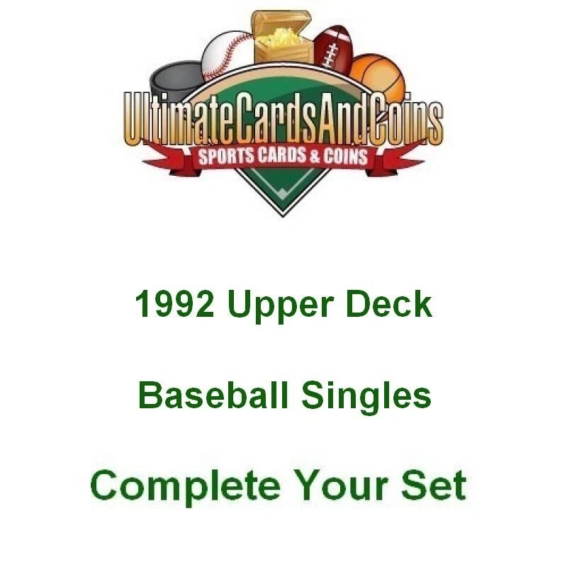 1992 Upper Deck Baseball Singles 601-800 NM-MT Complete Your Set - Image 1 of 1