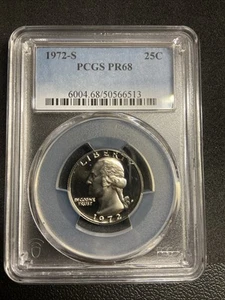 1972 S 25C Washington Quarter PCGS PR68 - Picture 1 of 3