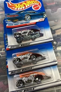 Hot Wheels 1999 First Editions Popcycle Purple & Silver X 3 - Picture 1 of 1