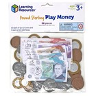 Learning Resources PLAY UK Money Pack 96 Piece Set Pounds Sterling Coins Notes
