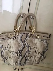 NEW Coach Ltd Ed Madison Embossed GoldPython Leather Sophia Tote Bag Satchel WOW - Picture 1 of 9