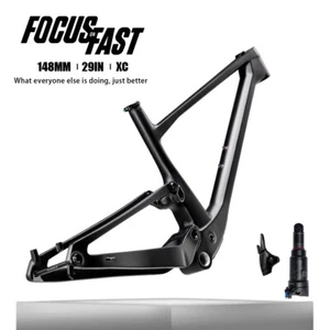 29" Full Suspension Carbon MTB Frame 148mm Integrated Trunnion Shock Trail Frame - Picture 1 of 15