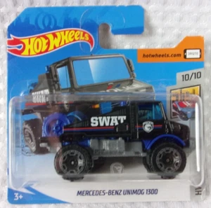 Hot Wheels Treasure Hunt Mercedes-Benz Unimog 1300 Black HW Metro Short Card - Picture 1 of 8