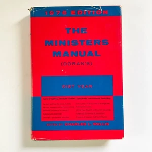 The Ministers Manual 1976 Edition Dorans Charles L Wallis Hardcover Book - Imagen 1 de 22