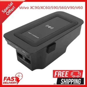✅Caricabatteria Auto Wireless Ricarica Rapida Volvo XC90/XC60/S90/S60/V90/V60 - Zdjęcie 1 z 6