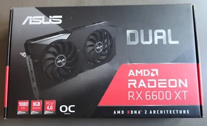 ASUS Dual Radeon RX 6600 XT OC 8GB GDDR6 Video Card (90YV0GN1-MTAA00) - Picture 1 of 9