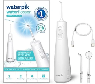 Waterpik cordless Pulse Water Flosser Cordless, Oral Health Foundation Approved