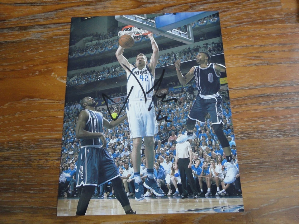 DAVID LEE SIGNED DALLAS MAVERICKS NBA PHOTO AUTO COA GOLDEN STATE WARRIORS SPURS - Image 1 of 1