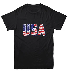 USA With Flag Inside - American Patriot 4th Of July Youth T-Shirt - Picture 1 of 20