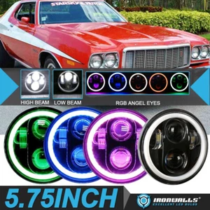 4PCS 5 3/4" 5.75" inch RGB Led Headlight Hi/Lo DRL for Ford Gran Torino 1974-76 - Picture 1 of 12