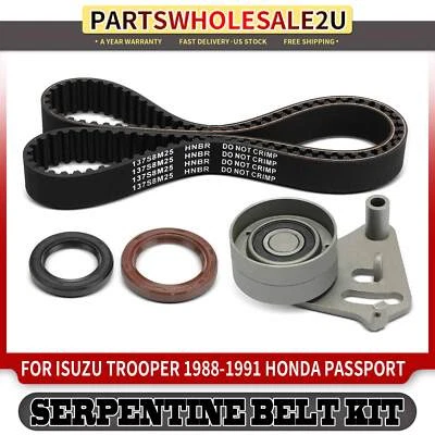 4Pcs Timing Belt Kit for Isuzu Trooper 1988-1991 Rodeo 1991-1997 Honda Passport - Image 1 of 4