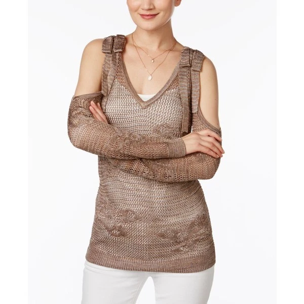 /LX028/ INC Suéter Tejido Abierto Corte-Hombro Mezcla Rayón Oliva Talla M $79.50 Foto 1 de 1