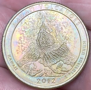 Moneda #2 2012-P Hawaii Volcanos ATB Hawaii Cuarto Brillante Arco Iris - Imagen 1 de 14