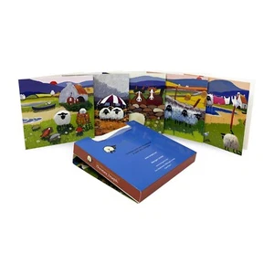 Sheep Greeting Card Pack by Thomas Joseph 10 Cards & Envelopes 13cm x 13cm - Picture 1 of 14