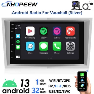 Camera+ 7" Android13 32GB Stereo GPS CarPlay For Vauxhall Astra H Corsa D Zafira - Picture 1 of 15