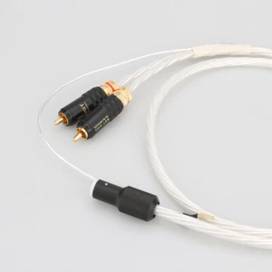 OCC Silver Plated Phono Tonearm Cable 5 Pin DIN to 2 RCA Hifi Audio Analog Cable - Picture 1 of 11