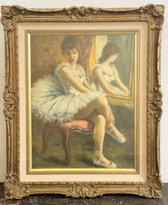 Helmut Breuninger Original Oil Painting on Canvas Signed Framed - ballerina - Picture 1 of 8