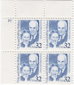 Scott #2936 Lila & DeWitt Wallace Plate Block of 4 Stamps - MNH - Picture 1 of 1