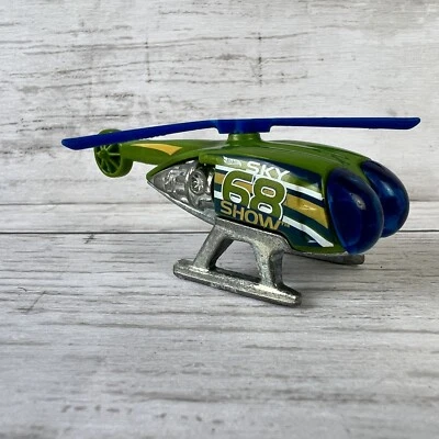 HOT WHEELS Helicopter #137 Mattel Sky Show SKYFIRE 2015 Green DieCast HW Loose - Image 1 of 4