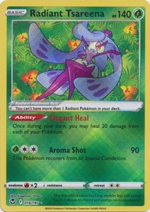 Holo Radiant Tsareena 016/195 Radiant Rare Silver Tempest Pokemon TCG - Picture 1 of 1